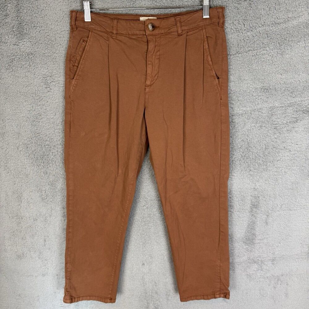 Marine Layer Straight Leg Pants in Rust Brown